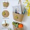 3-Tier Wall Hanging Baskets - Over the Door Cotton Rope Organizer, Decorative Storage Basket for Bedroom, Living Room, Kitchen, Entryway, Easter & Christmas (Brown Flower)